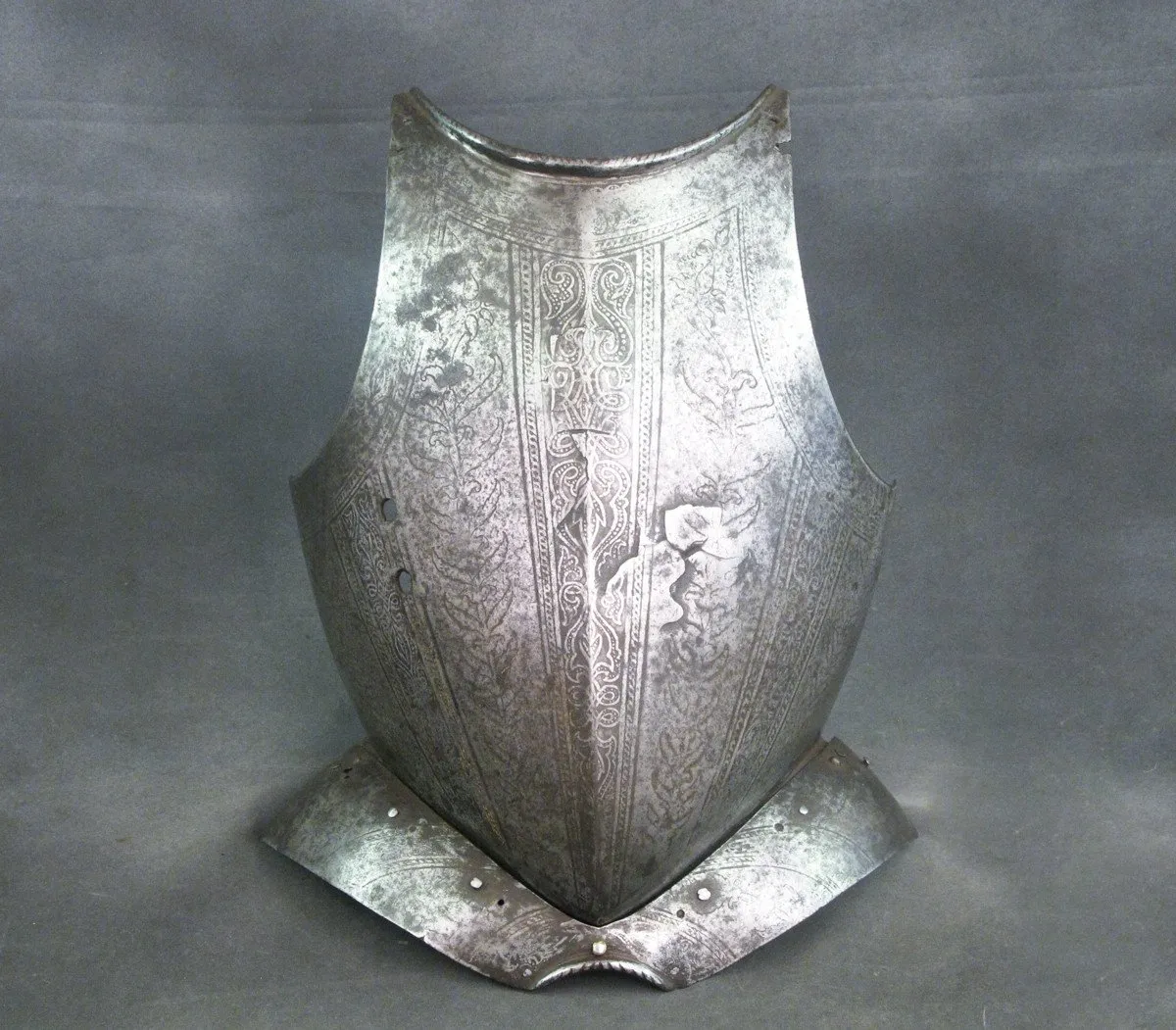 Original 16th Century European Engraved Breastplate Armor