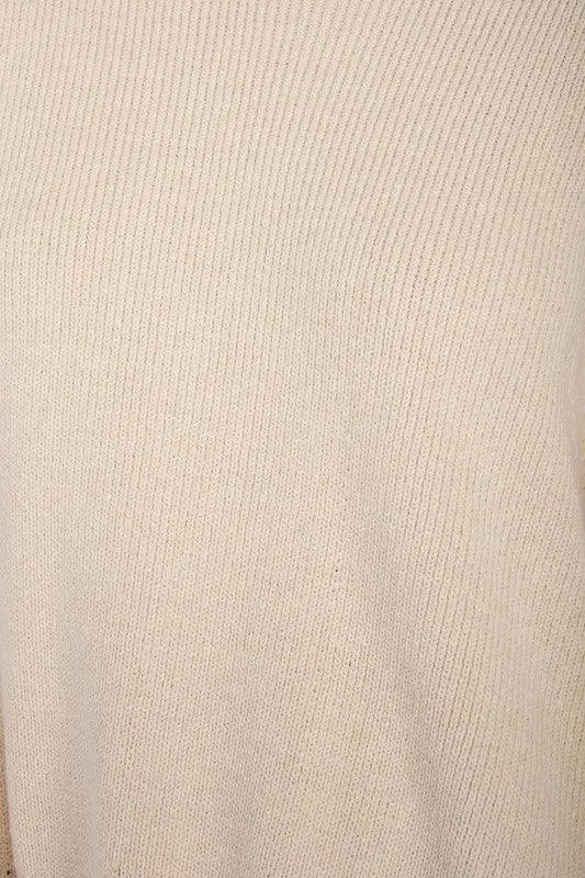 Oversized Long Sleeved Side Slit Sweater