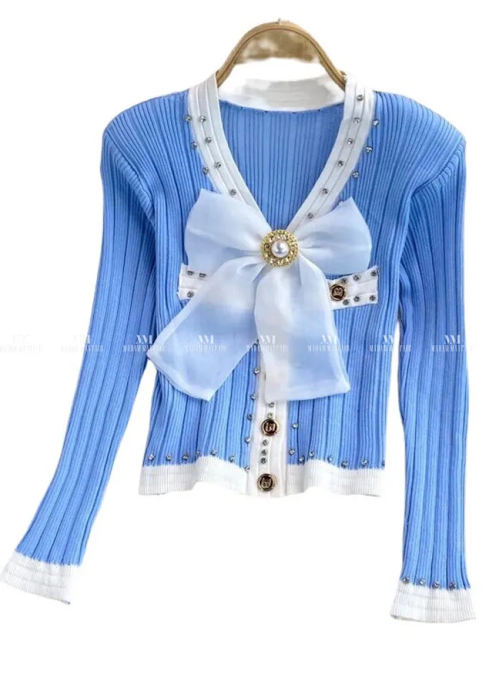 Petra Jewelled Monochrome Cardigan