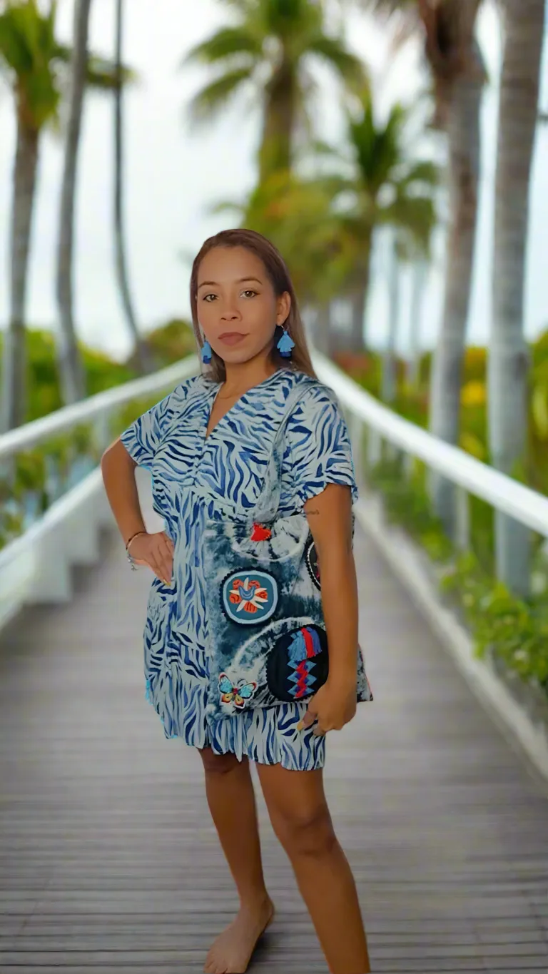 Pollera Dress Zebra | Handcrafted Elegance | Nido Shop