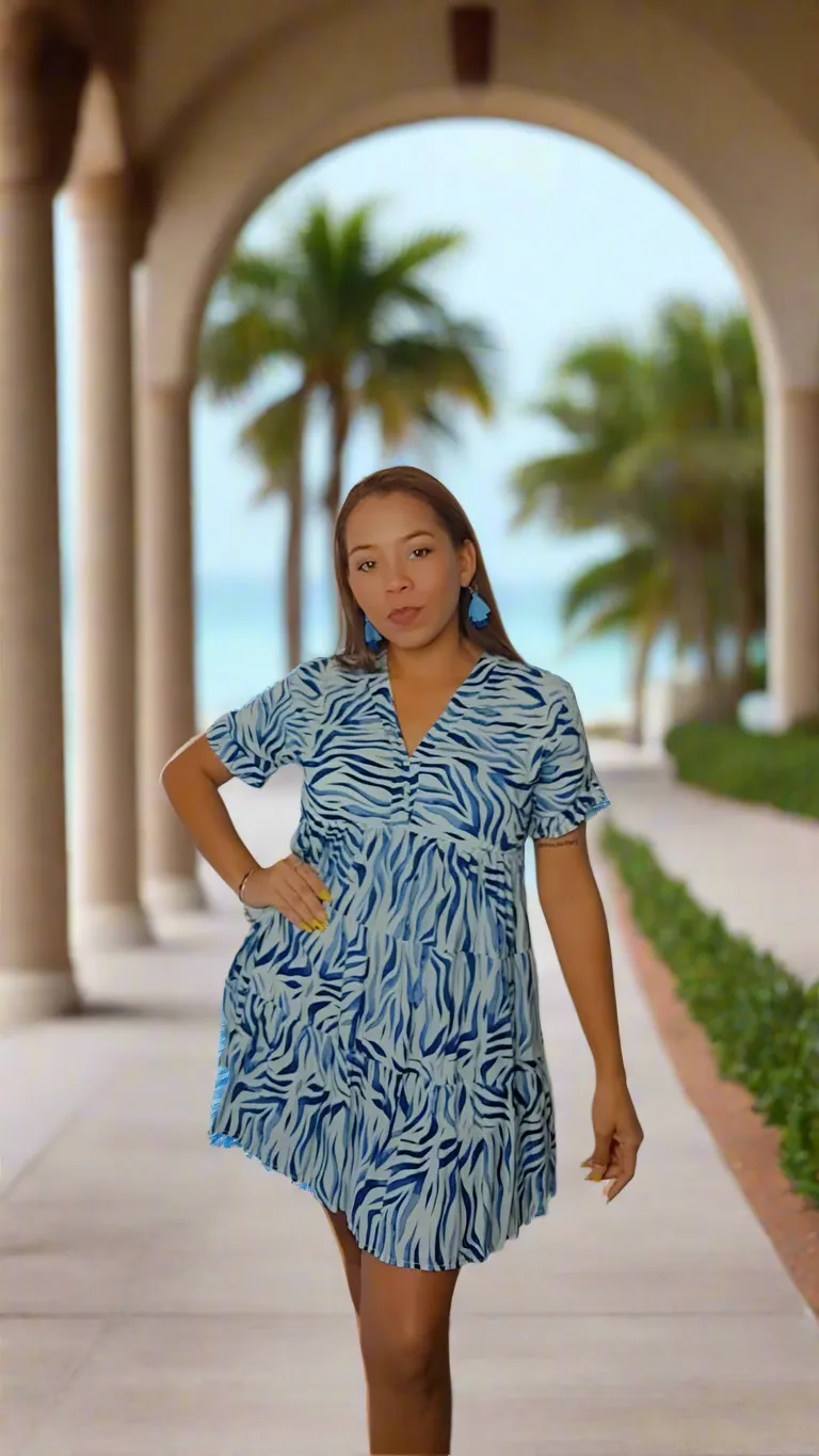 Pollera Dress Zebra | Handcrafted Elegance | Nido Shop