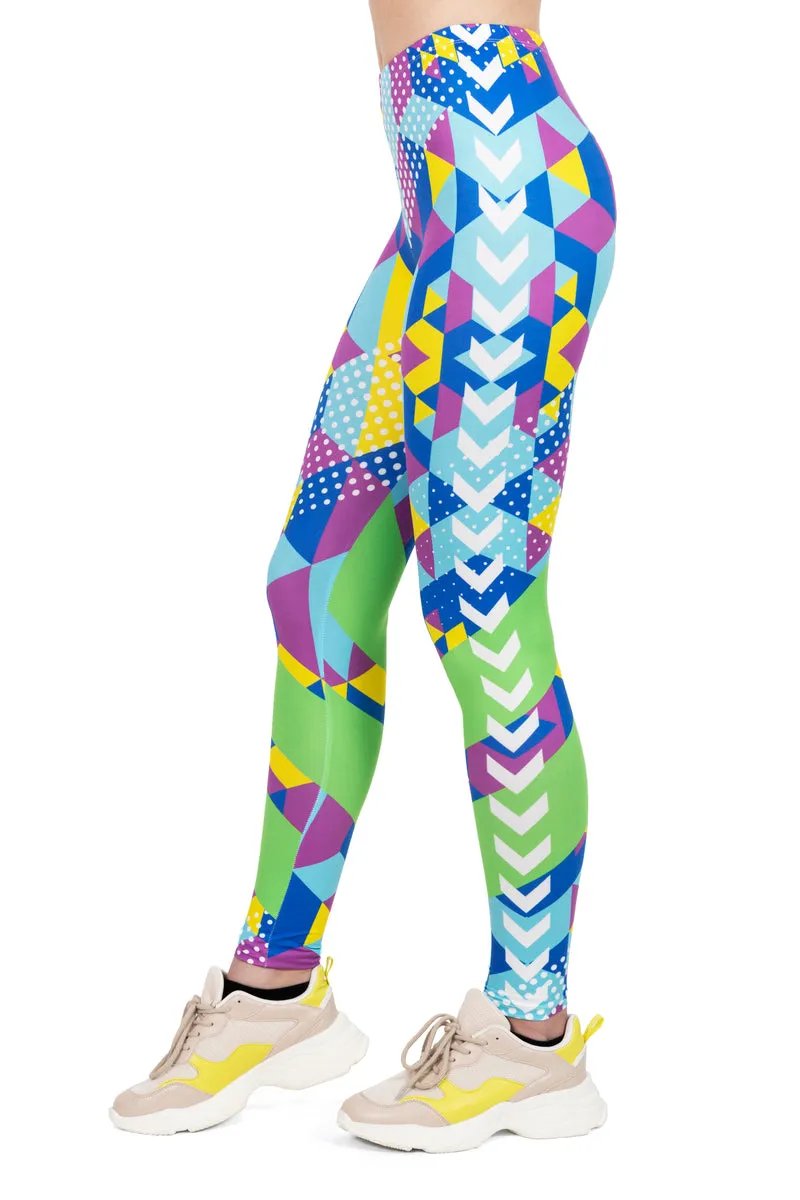 Regular Leggings (8-12 UK Size) - Geo Cubic