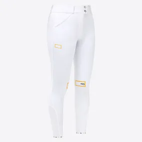 Rider's Gene High Waist Knee Grip Breeches - White