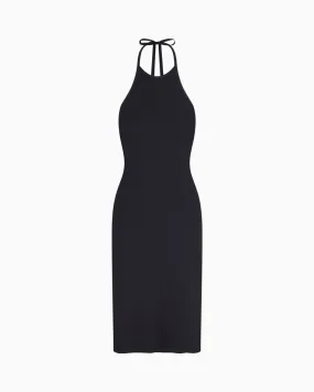 Smooth Stretch Halter Tunic | Black