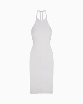 Smooth Stretch Halter Tunic | Light Grey
