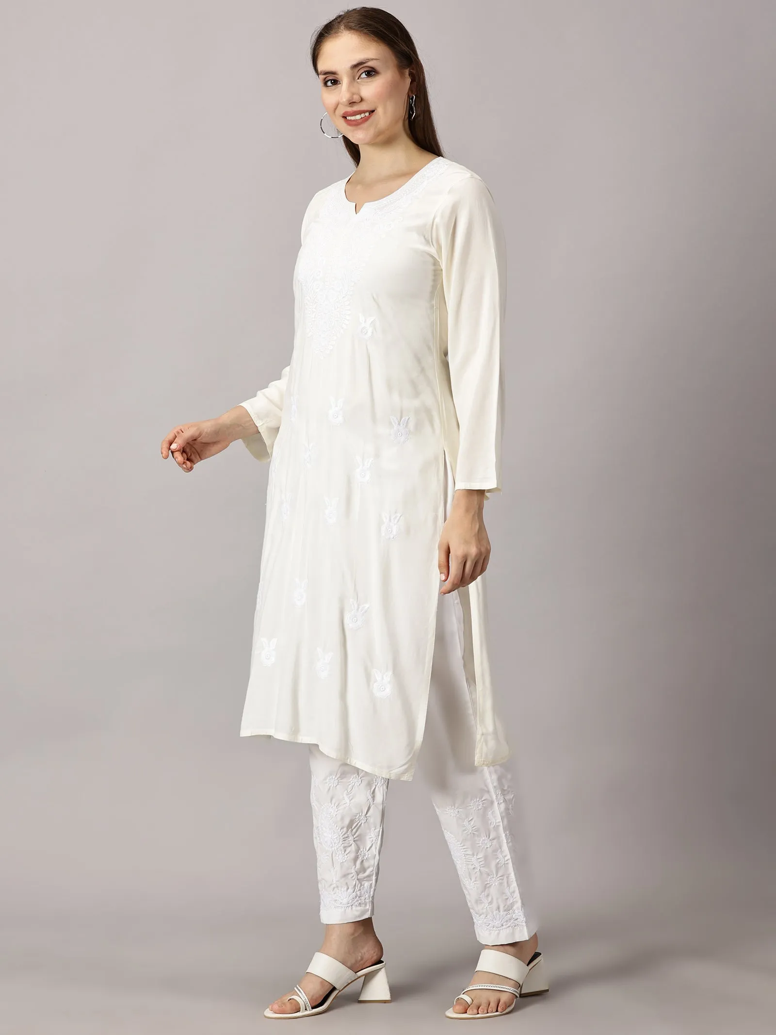 Soft rayon cotton kurti | Embroidered women’s kurti | Traditional ethnic wear