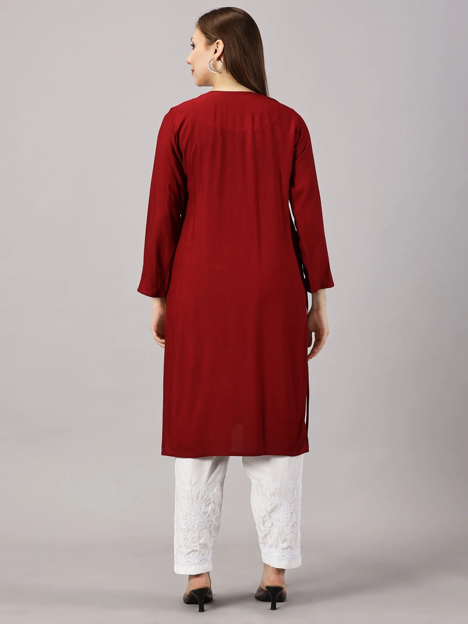 Soft rayon cotton kurti | Embroidered women’s kurti | Traditional ethnic wear