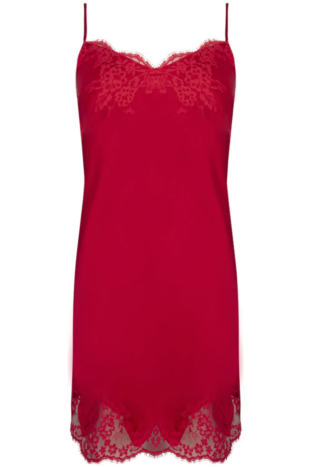 Splendeur Soie Night Dress Rouge