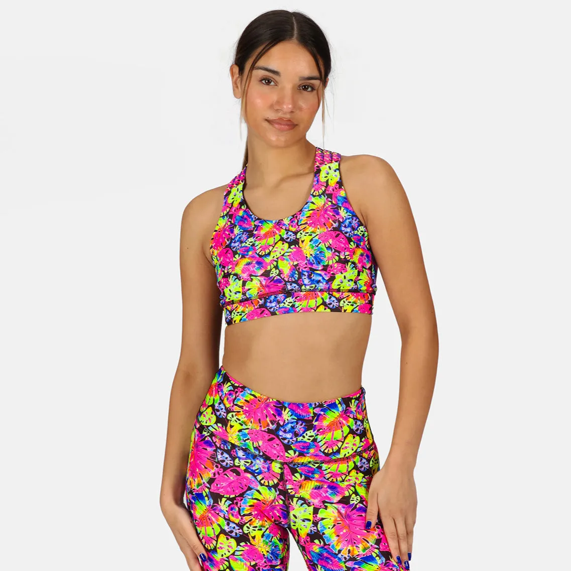 Summer Palm Cross Back Bra