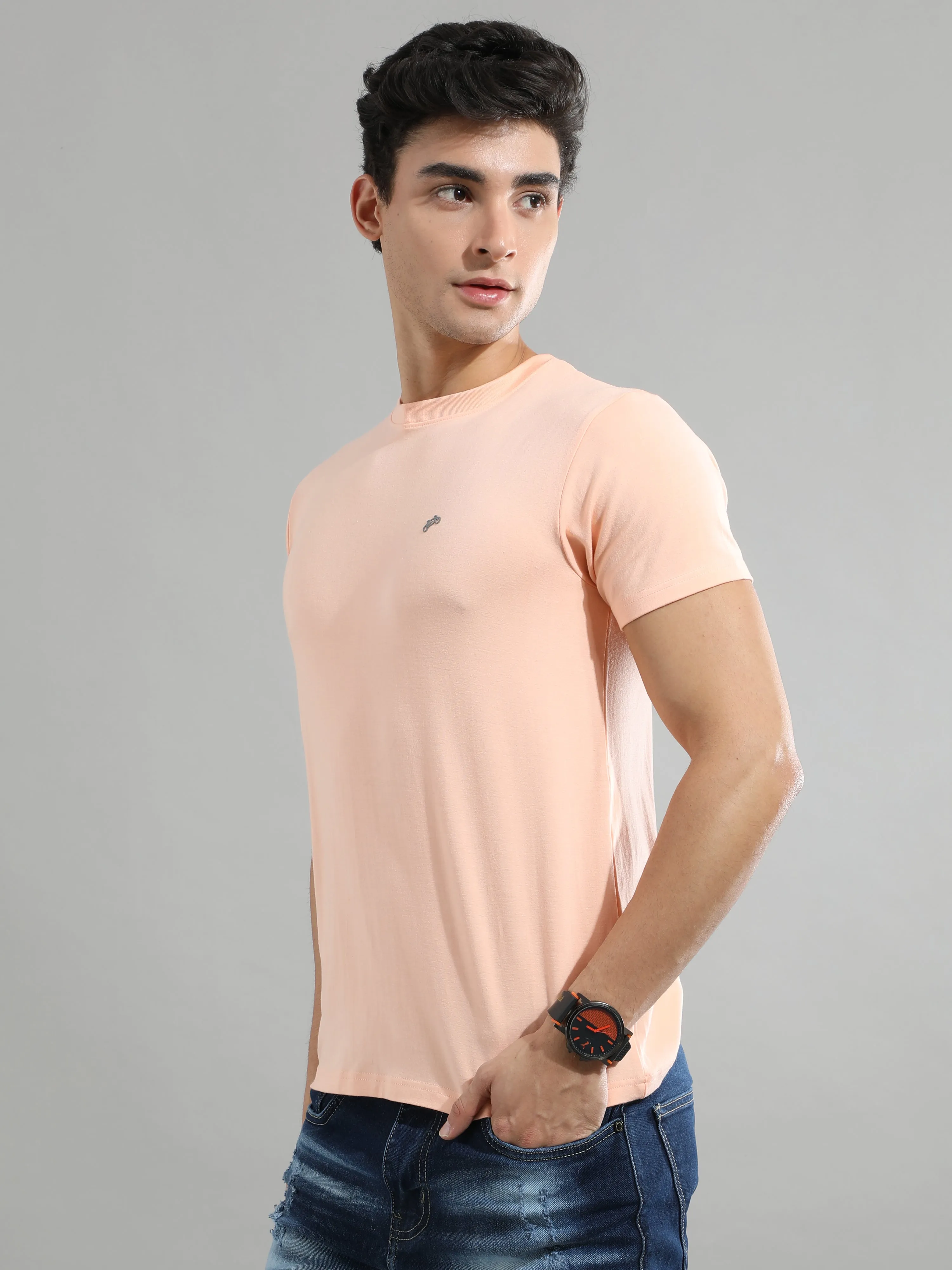 Tropical Peach Bamboo Fabric T-Shirt