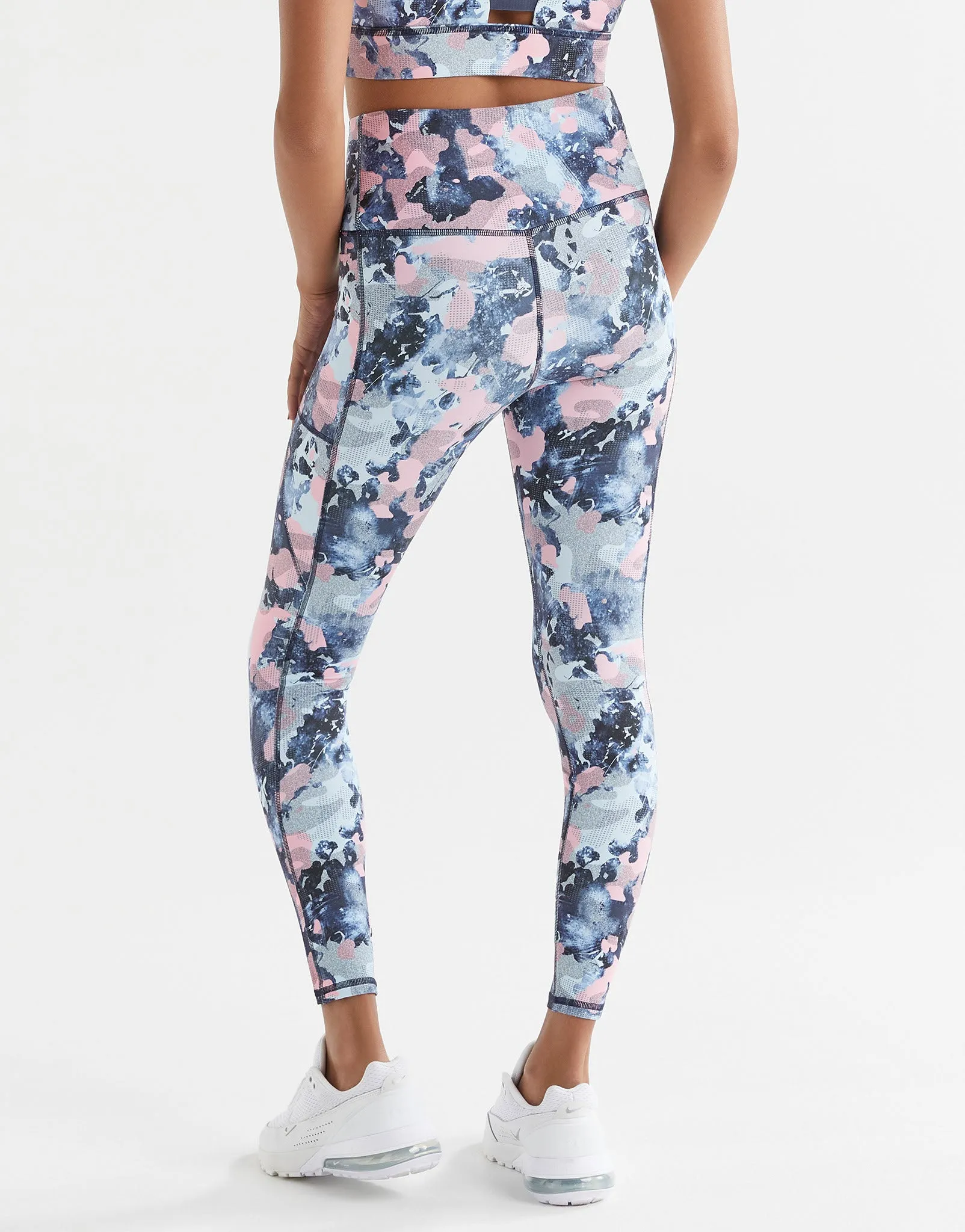 ZOE Air-Core Full Length Legging - Blue & Pink Abstract Print
