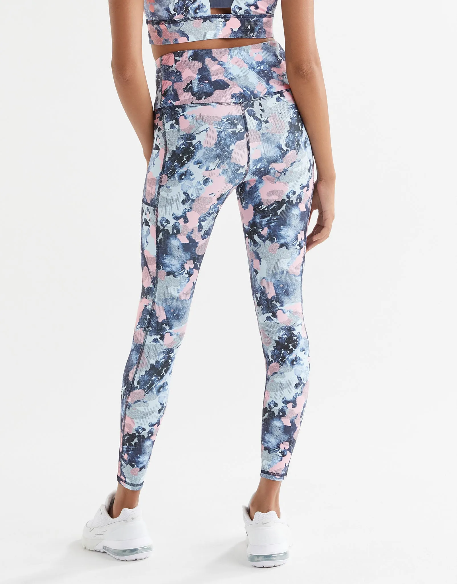 ZOE Air-Core Full Length Legging - Blue & Pink Abstract Print